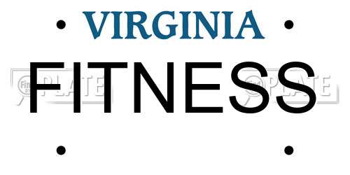 FITNESS Virginia License Plate