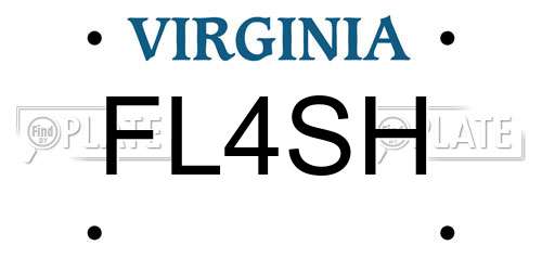 FL4SH Virginia License Plate