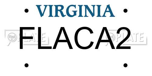 FLACA2 Virginia License Plate
