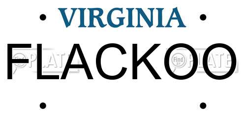 FLACKOO Virginia License Plate