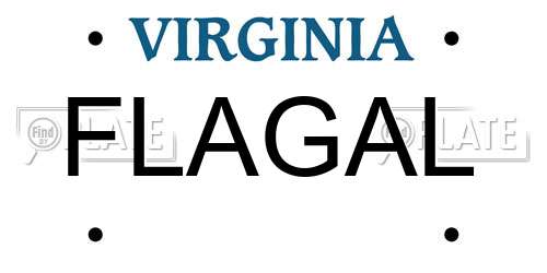 FLAGAL Virginia License Plate