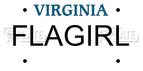 FLAGIRL Virginia License Plate
