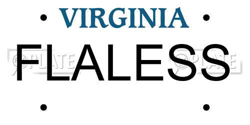 FLALESS Virginia License Plate