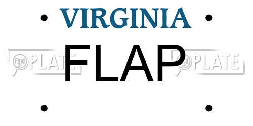 FLAP Virginia License Plate
