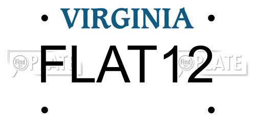 FLAT12 Virginia License Plate