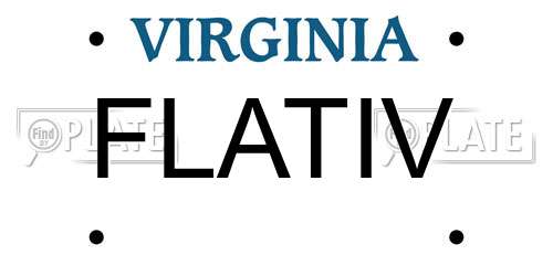 FLATIV Virginia License Plate