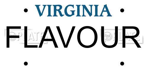 FLAVOUR Virginia License Plate