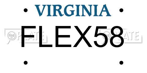 FLEX58 Virginia License Plate