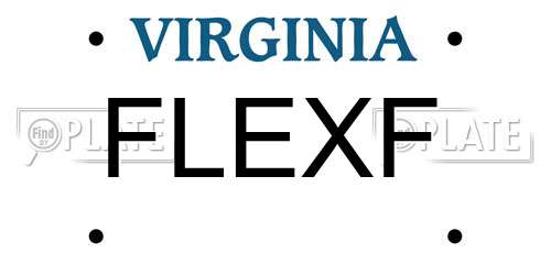 FLEXF Virginia License Plate