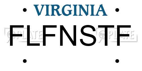 FLFNSTF Virginia License Plate