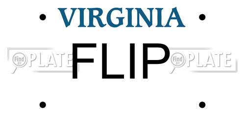 FLIP Virginia License Plate