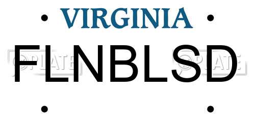 FLNBLSD Virginia License Plate