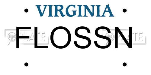 FLOSSN Virginia License Plate