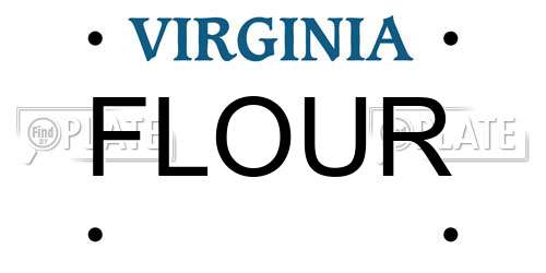 FLOUR Virginia License Plate