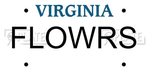 FLOWRS Virginia License Plate