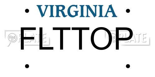 FLTTOP Virginia License Plate