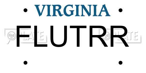 FLUTRR Virginia License Plate