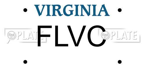FLVC Virginia License Plate