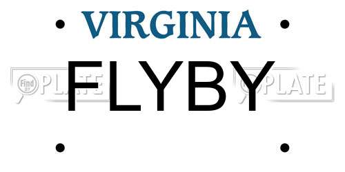 FLYBY Virginia License Plate