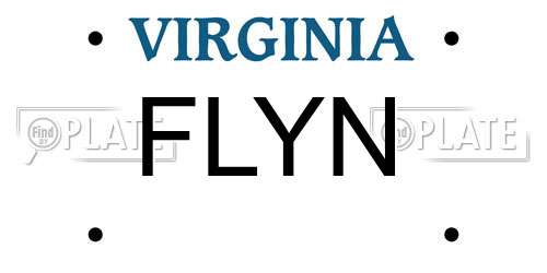 FLYN Virginia License Plate