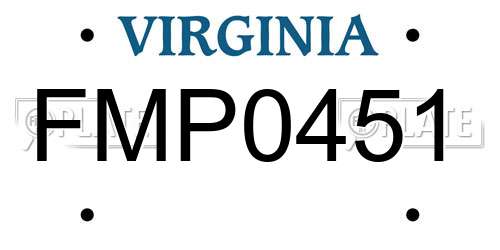 FMP0451 Virginia License Plate