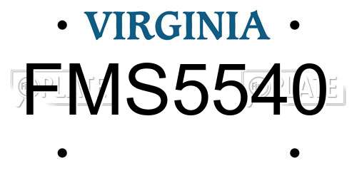 FMS5540 Virginia License Plate