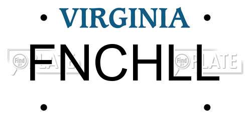 FNCHLL Virginia License Plate
