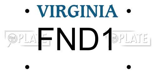 FND1 Virginia License Plate