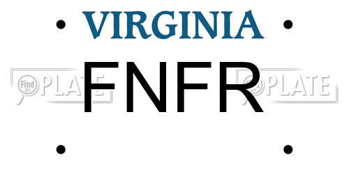 FNFR Virginia License Plate