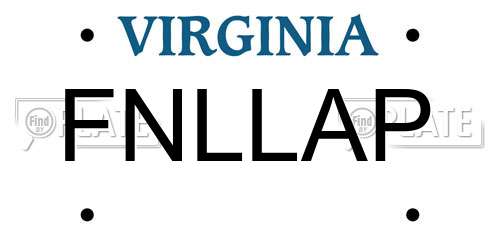 FNLLAP Virginia License Plate