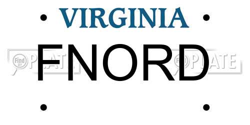 FNORD Virginia License Plate