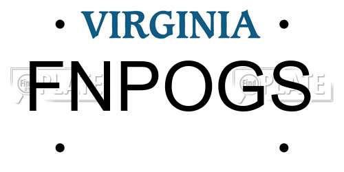 FNPOGS Virginia License Plate