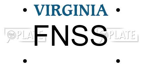 FNSS Virginia License Plate