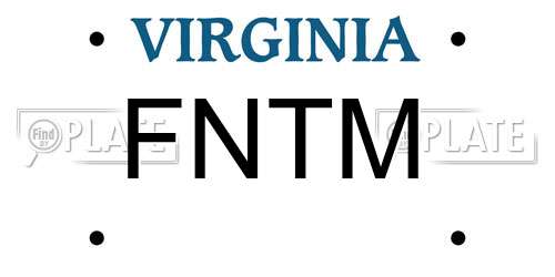 FNTM Virginia License Plate