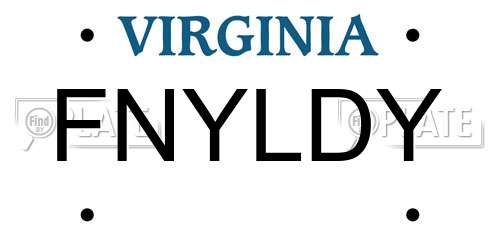 FNYLDY Virginia License Plate