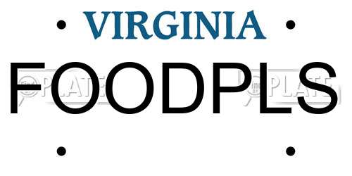 FOODPLS Virginia License Plate