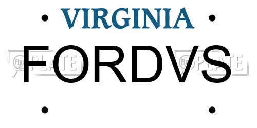 FORDVS Virginia License Plate