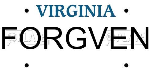 FORGVEN Virginia License Plate