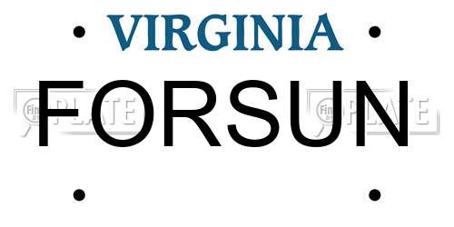 FORSUN Virginia License Plate