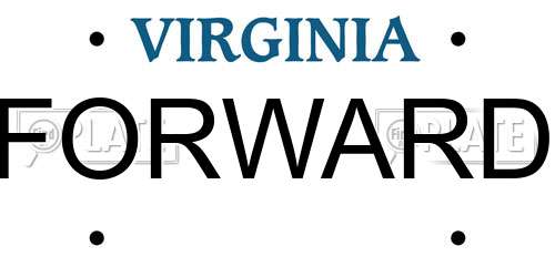 FORWARD Virginia License Plate