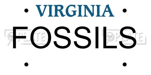 FOSSILS Virginia License Plate