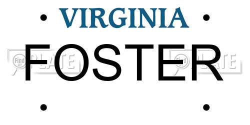 FOSTER Virginia License Plate