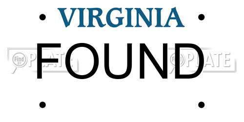 FOUND Virginia License Plate