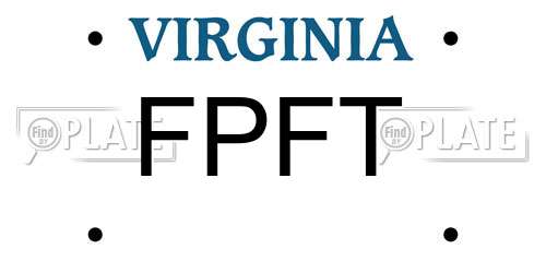 FPFT Virginia License Plate