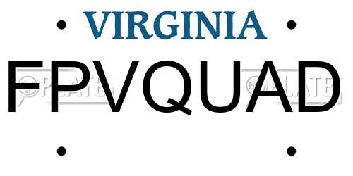 FPVQUAD Virginia License Plate