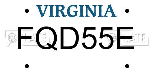 FQD55E Virginia License Plate