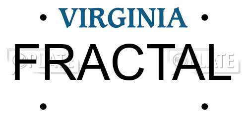 FRACTAL Virginia License Plate