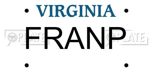 FRANP Virginia License Plate