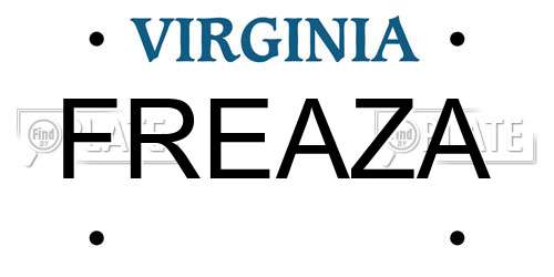 FREAZA Virginia License Plate