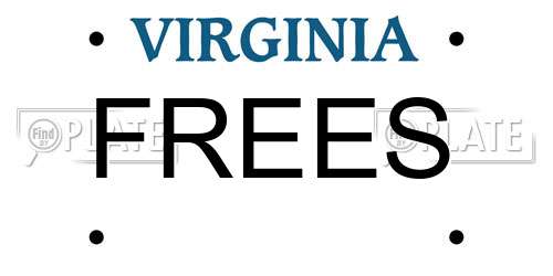 FREES Virginia License Plate
